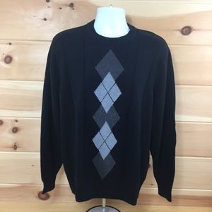 Men's Dockers Long Sleeve Black Sweater Size L
